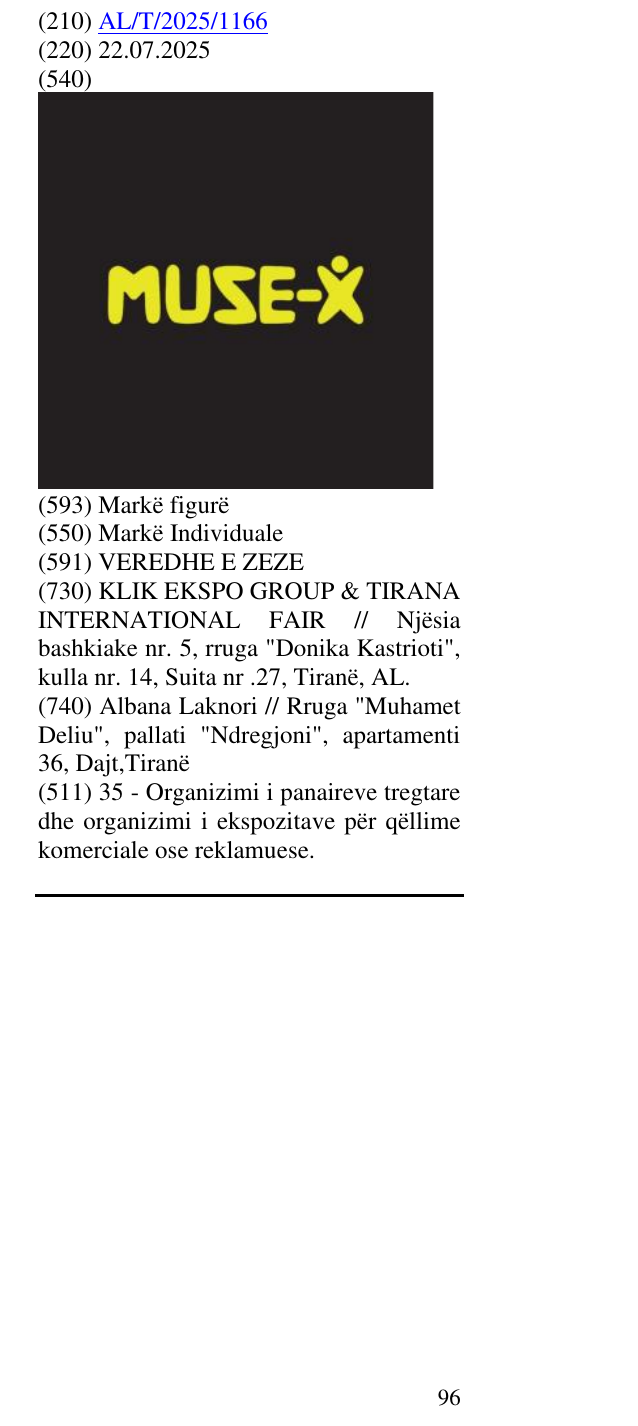 Zëri i markës MUSE X° në buletin