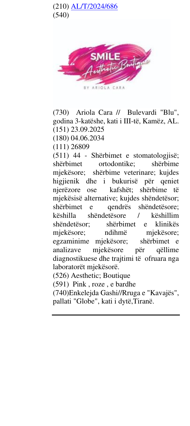 Zëri i markës Aesthetic; Boutique në buletin