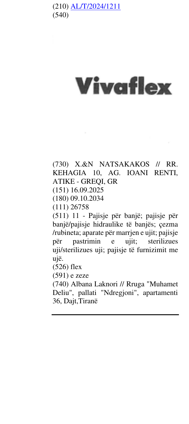 Zëri i markës flex në buletin