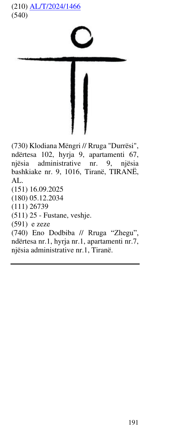 Zëri i markës Ti në buletin