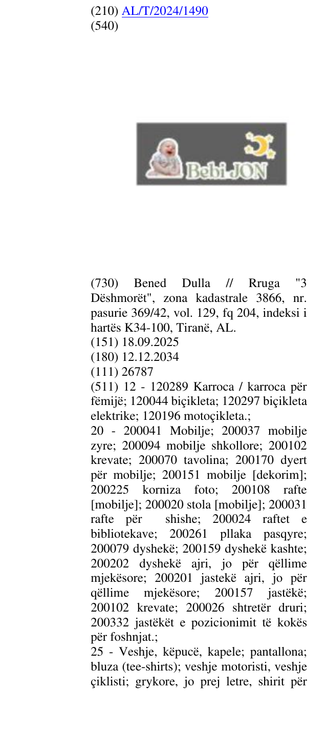 Zëri i markës Bebi; elementi figurativ i bebes në buletin