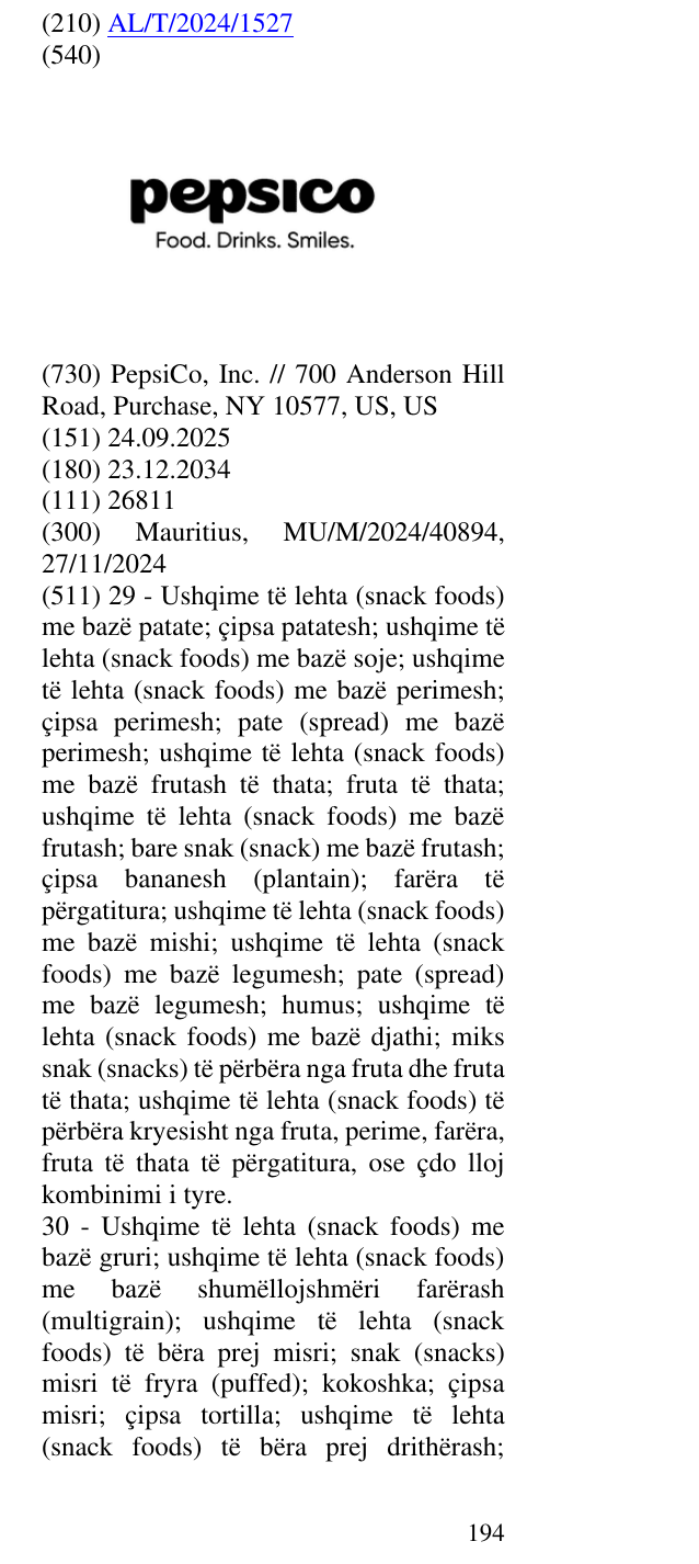 Zëri i markës Food. Drinks. në buletin