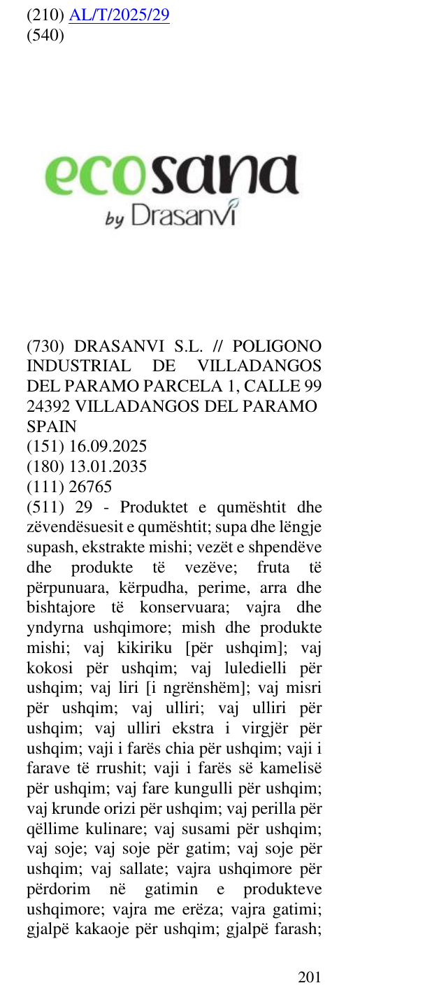 Zëri i markës eco në buletin