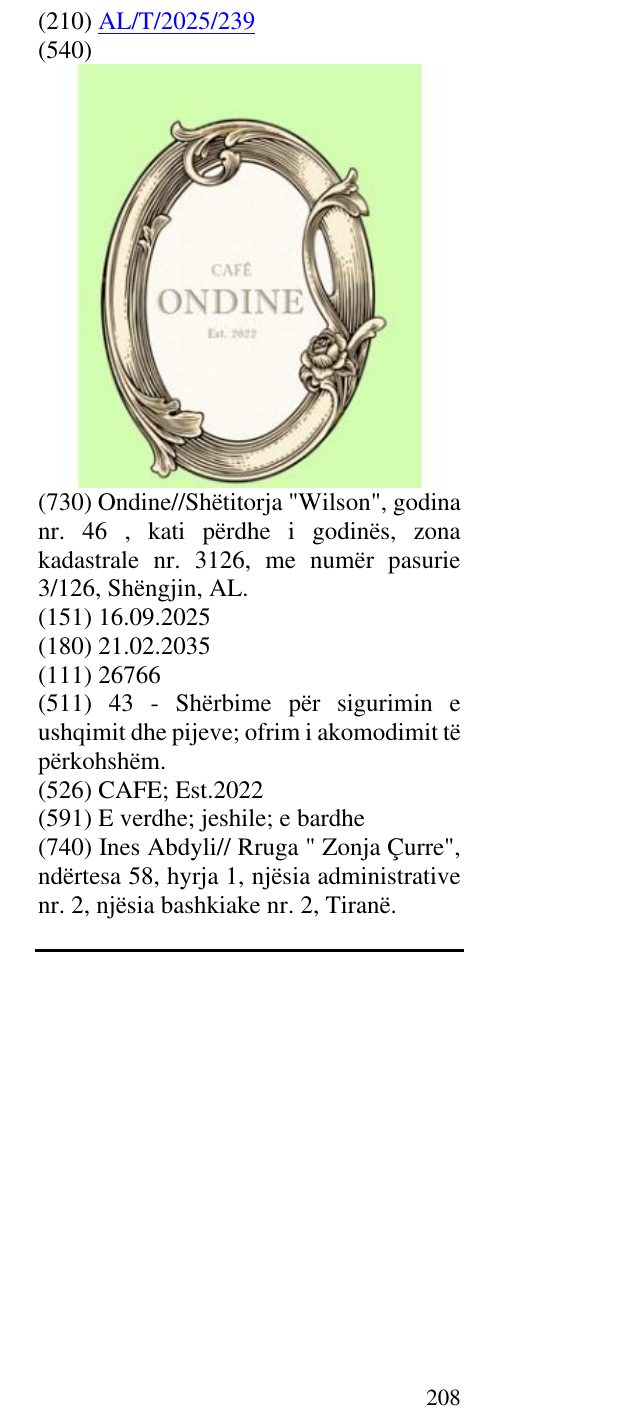 Zëri i markës CAFE; Est.2022 në buletin