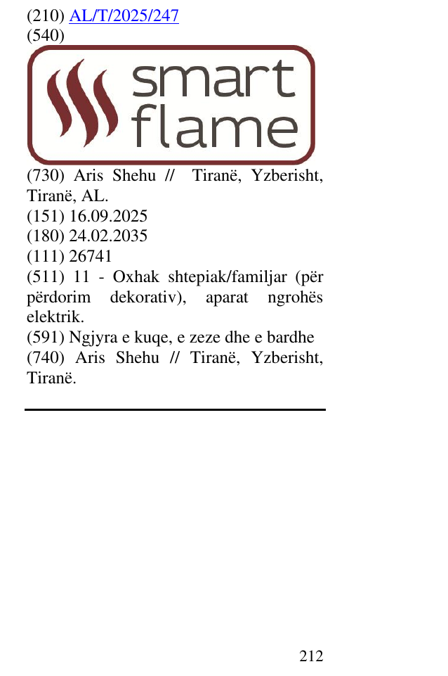 Zëri i markës Smart Flame në buletin