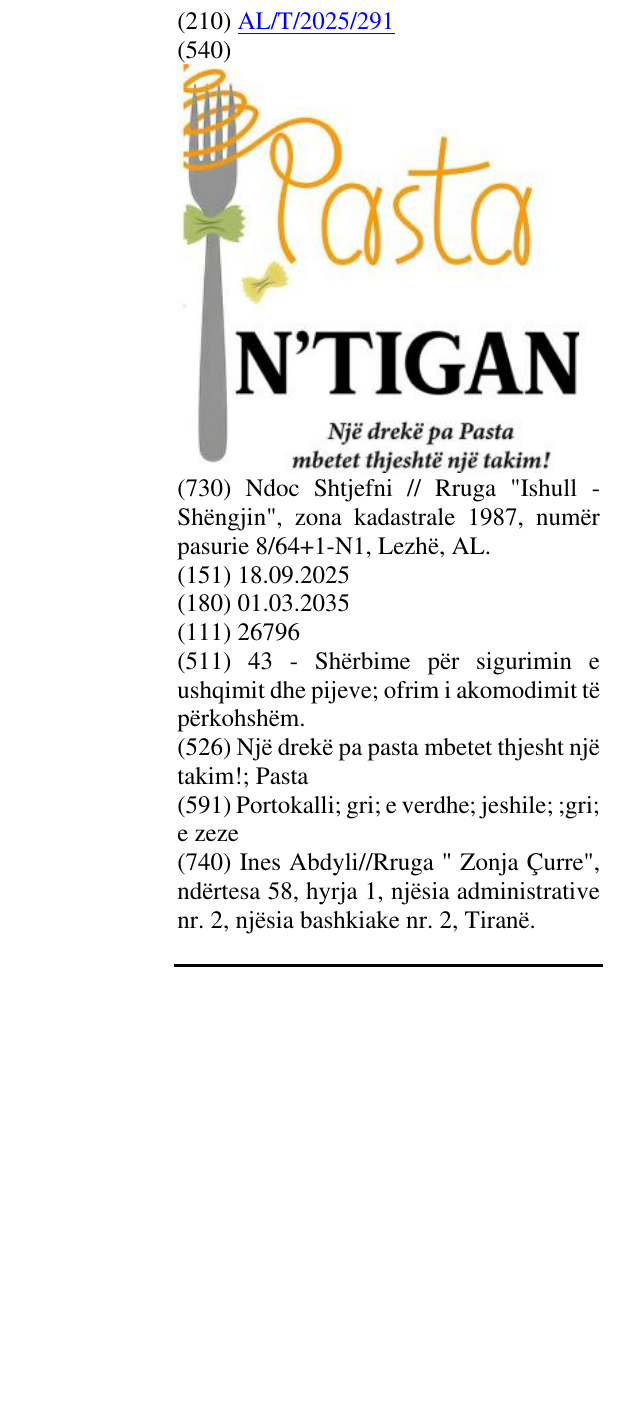 Zëri i markës Një drekë pa pasta mbetet thjesht një takim!; Pasta në buletin