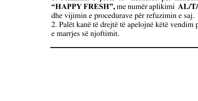 Zëri i markës HAPPY FRESH në buletin