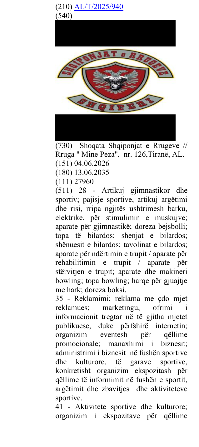 Zëri i markës SHQIPERI; elementi figurativ i shqiponjes në buletin
