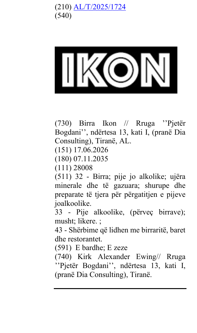 Zëri i markës IKON në buletin