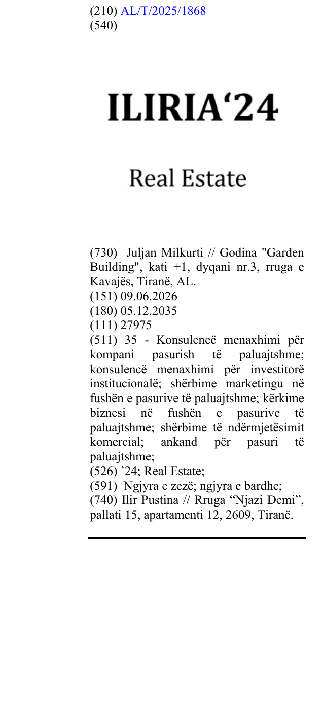Zëri i markës ’24; Real Estate; në buletin