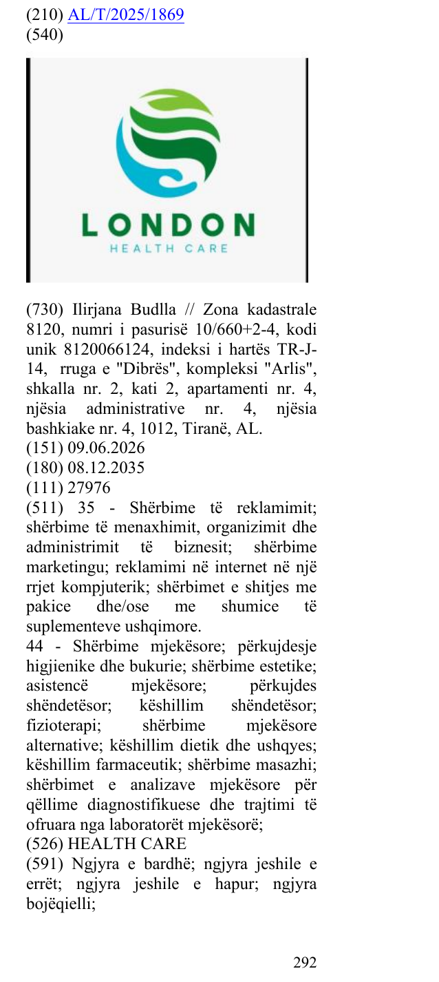 Zëri i markës HEALTH CARE në buletin