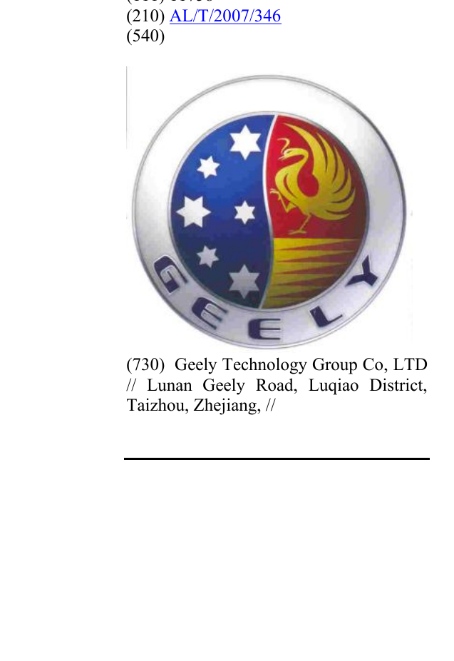 Zëri i markës GEELY në buletin