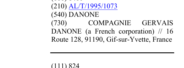 Zëri i markës DANONE në buletin