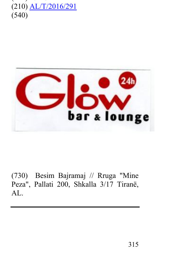 Zëri i markës Glow në buletin