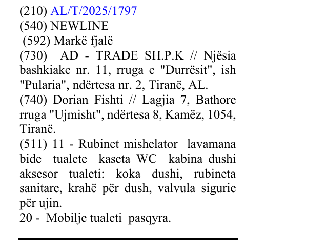 Zëri i markës NEWLINE në buletin