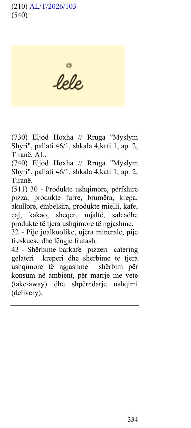 Zëri i markës lele në buletin