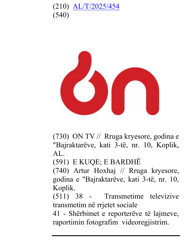 Zëri i markës ON në buletin