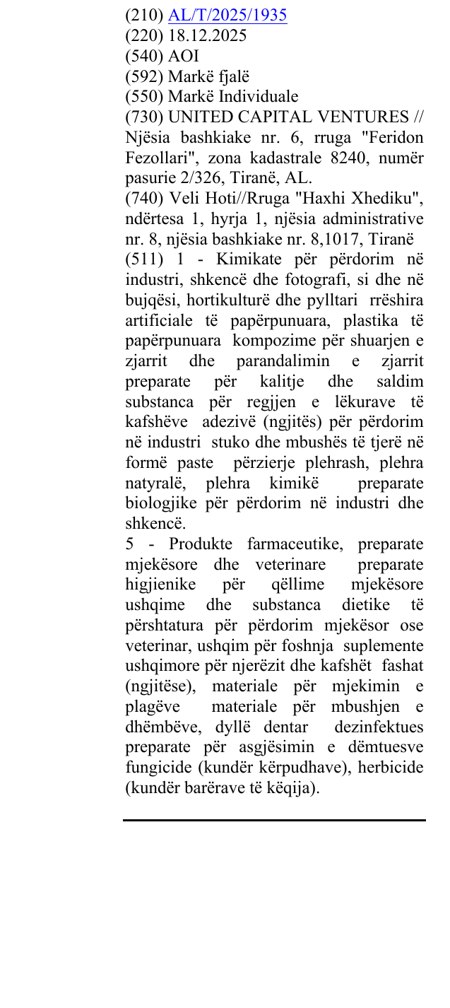 Zëri i markës AOI në buletin
