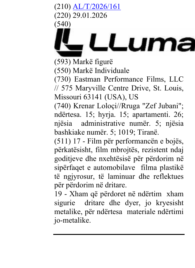 Zëri i markës LLumar në buletin