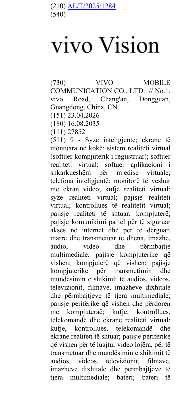 Zëri i markës vivo vision në buletin