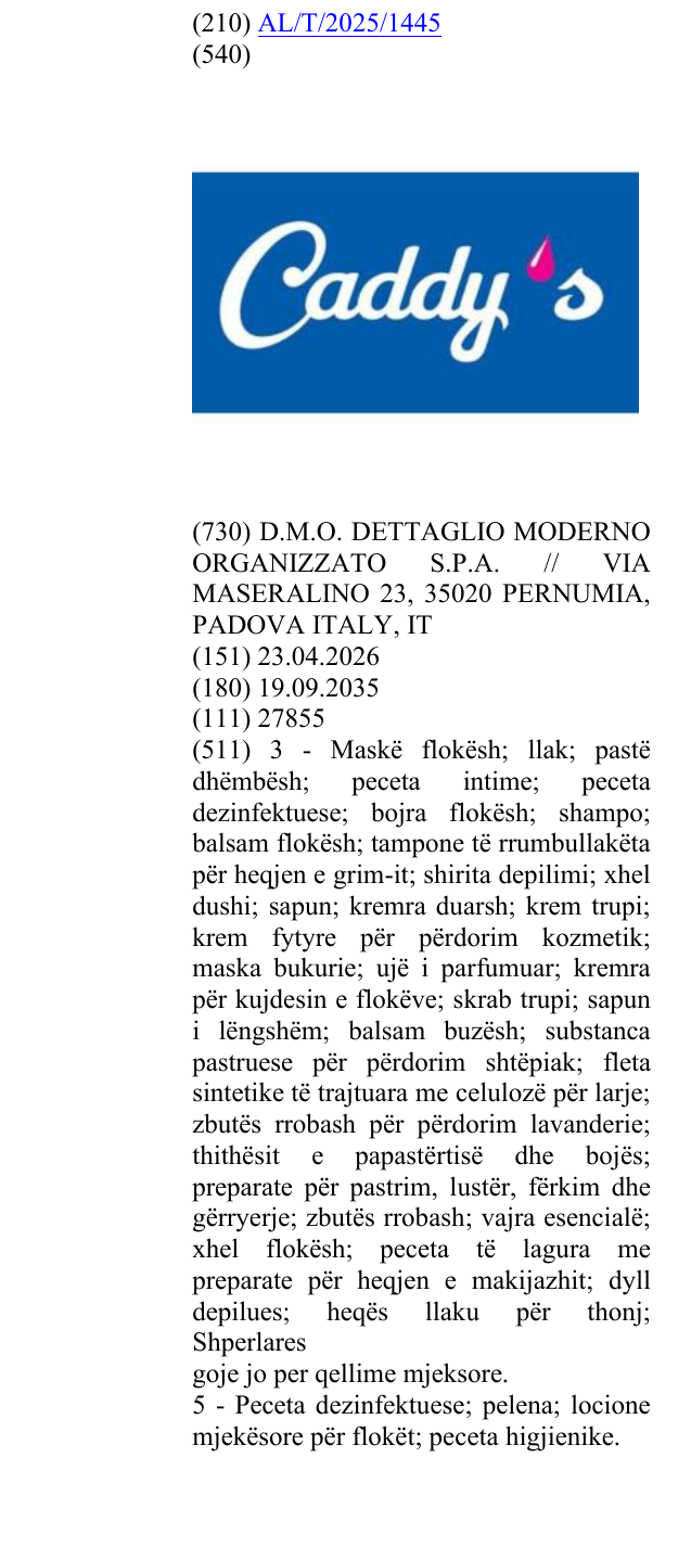 Zëri i markës Caddy ' s në buletin