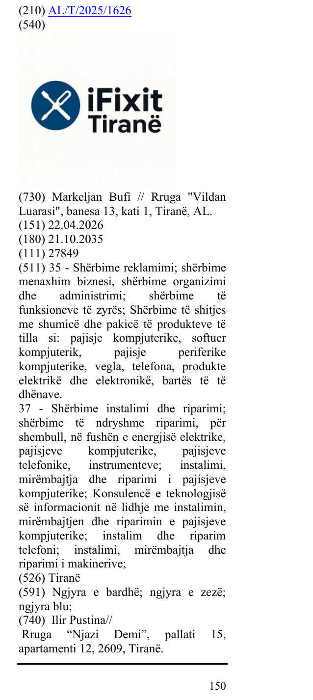 Zëri i markës Tiranë në buletin