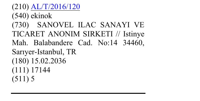 Zëri i markës ekinok në buletin