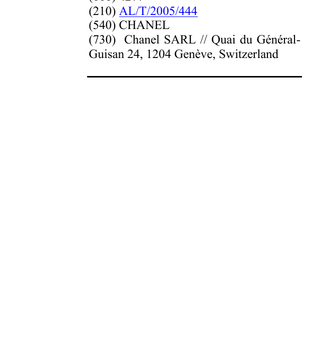 Zëri i markës CHANEL në buletin