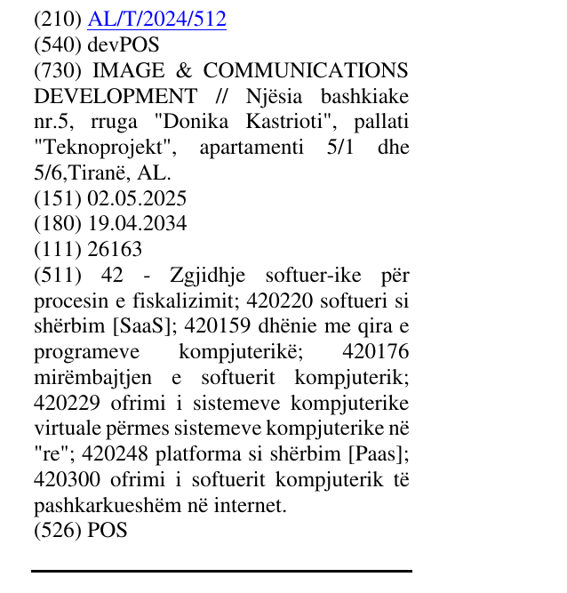 Zëri i markës devPOS në buletin