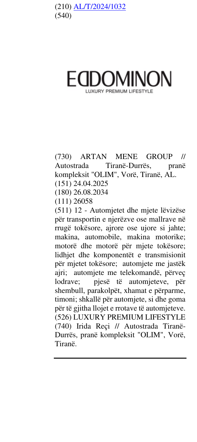 Zëri i markës LUXURY PREMIUM LIFESTYLE në buletin