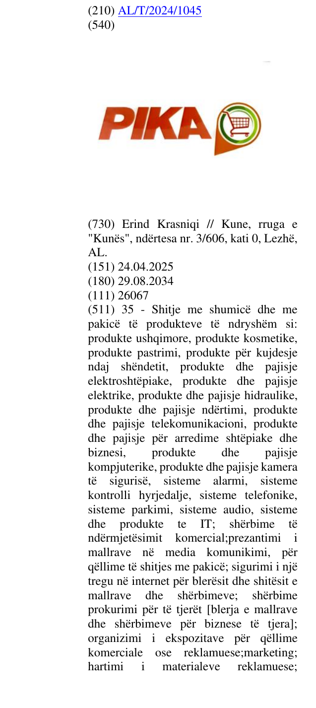 Zëri i markës karroca ushqimeve në buletin