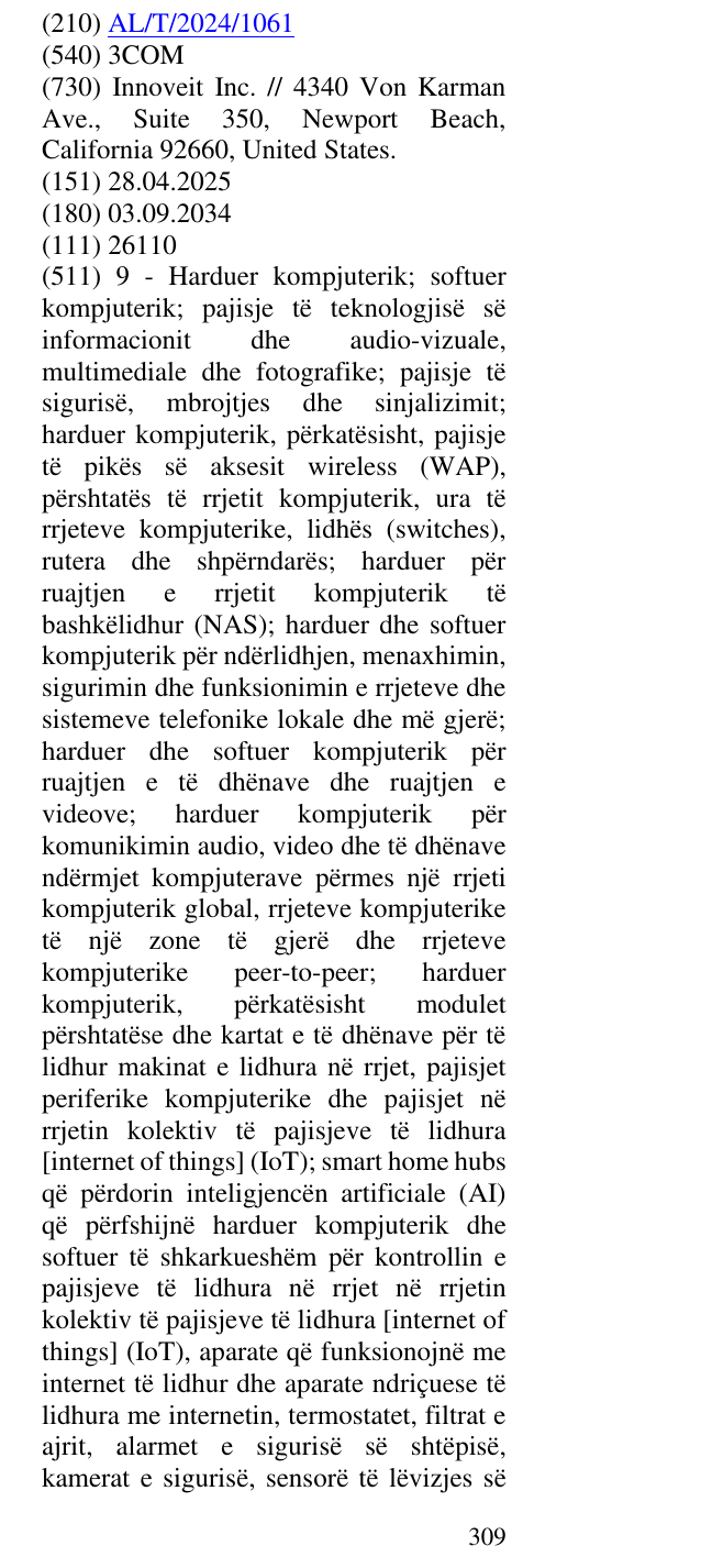Zëri i markës 3COM në buletin