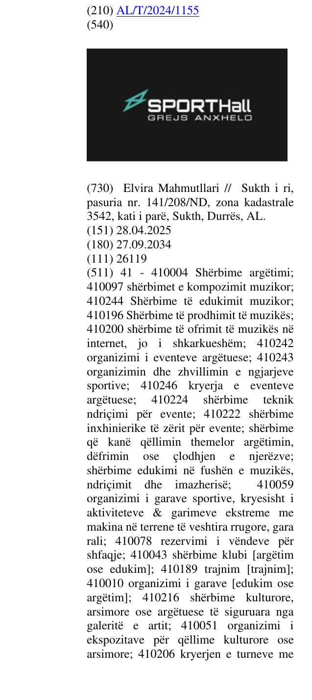 Zëri i markës SPORT në buletin