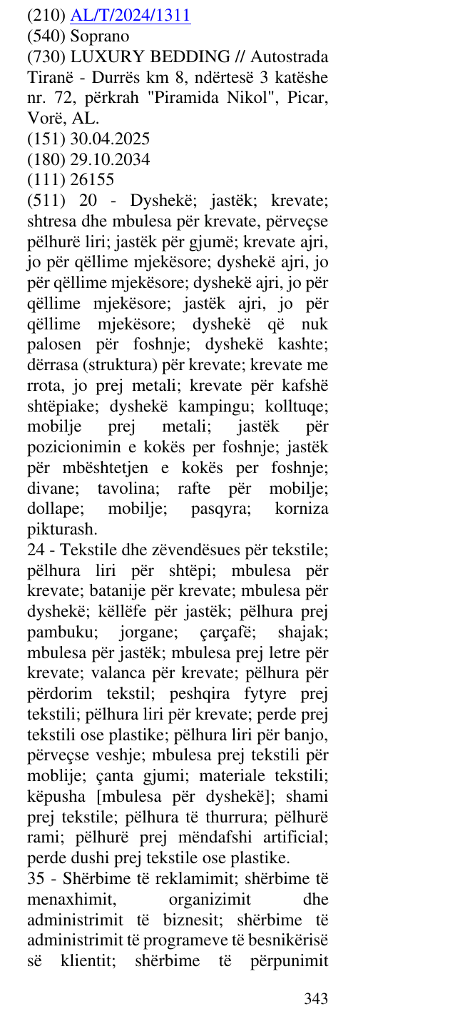 Zëri i markës Soprano në buletin