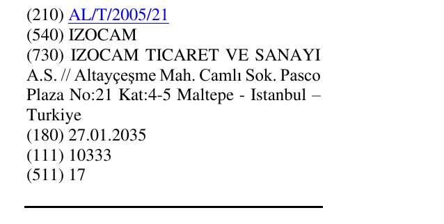 Zëri i markës IZOCAM në buletin