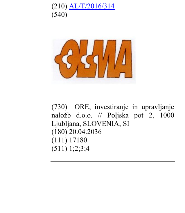 Zëri i markës OLMA në buletin