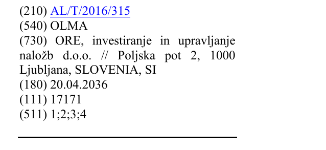 Zëri i markës OLMA në buletin