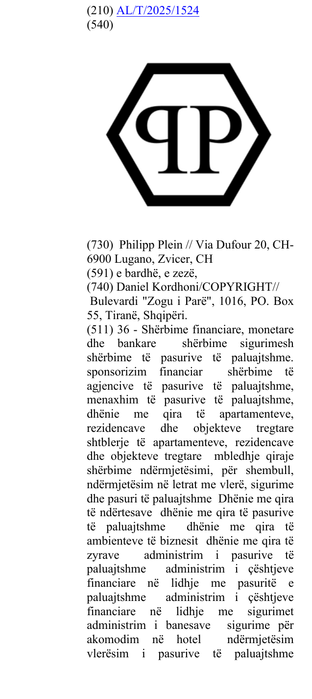 Zëri i markës PP në buletin