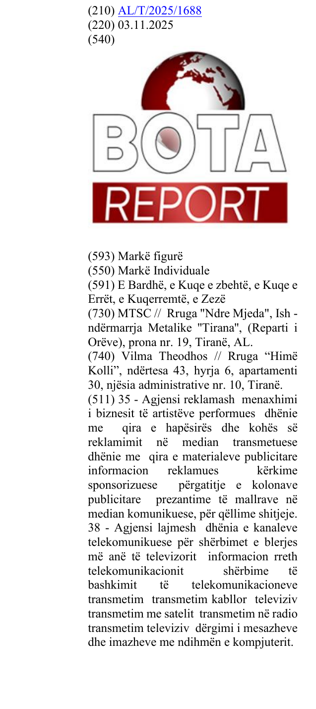 Zëri i markës BOTA REPORT në buletin
