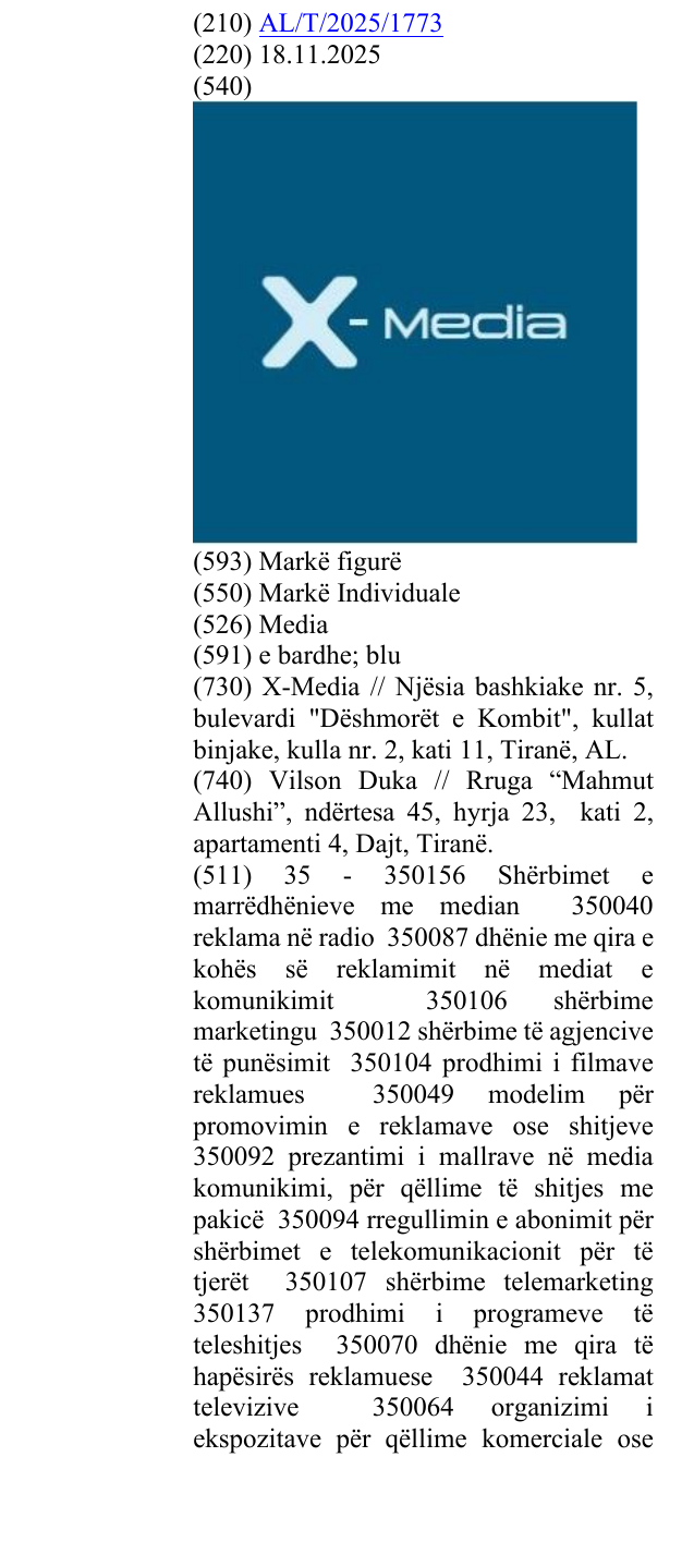 Zëri i markës Media në buletin