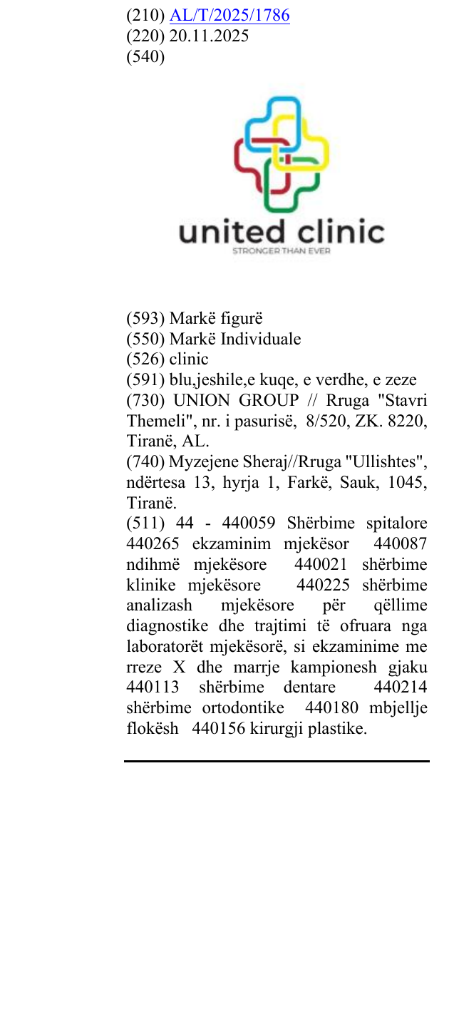 Zëri i markës clinic në buletin