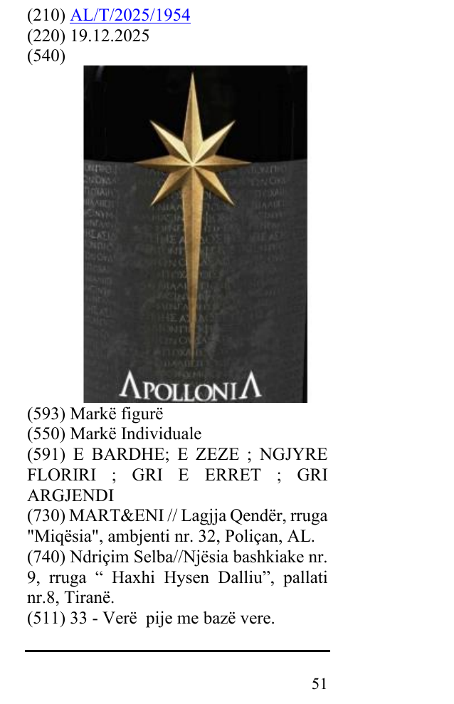 Zëri i markës ApolloniA në buletin