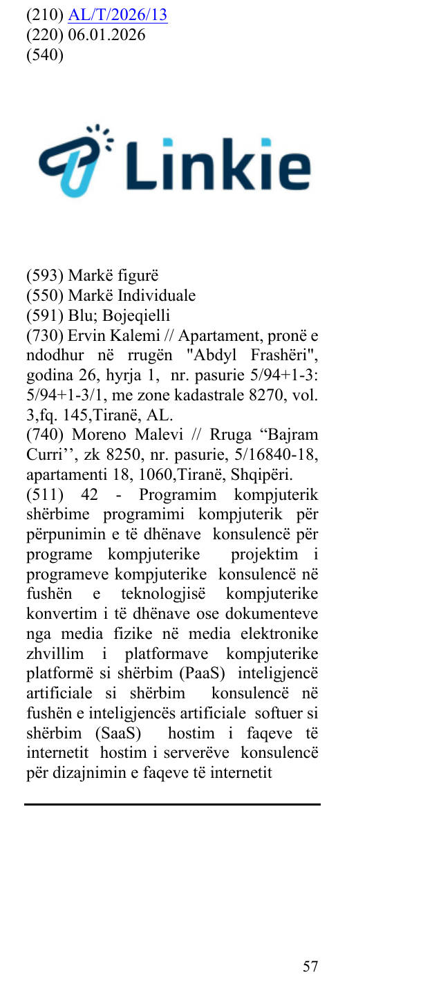 Zëri i markës LINKIE në buletin