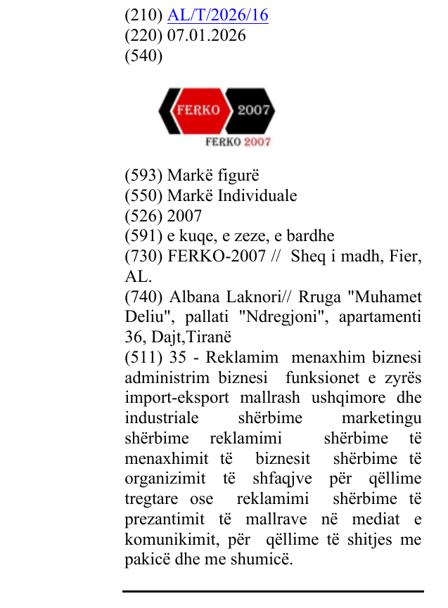 Zëri i markës 2007 në buletin