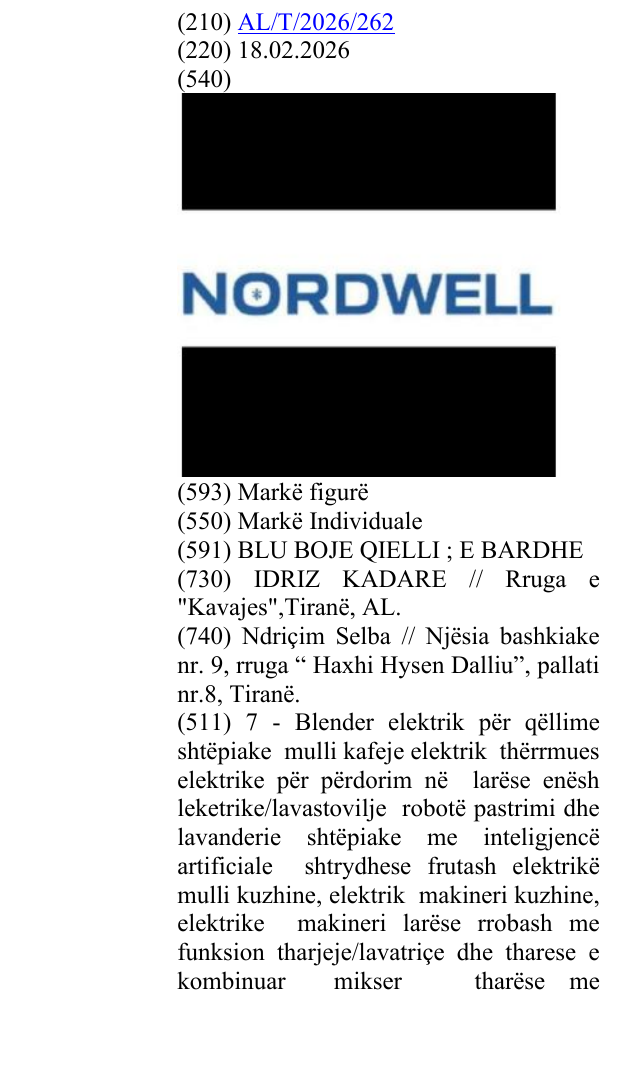 Zëri i markës NORDWELL në buletin