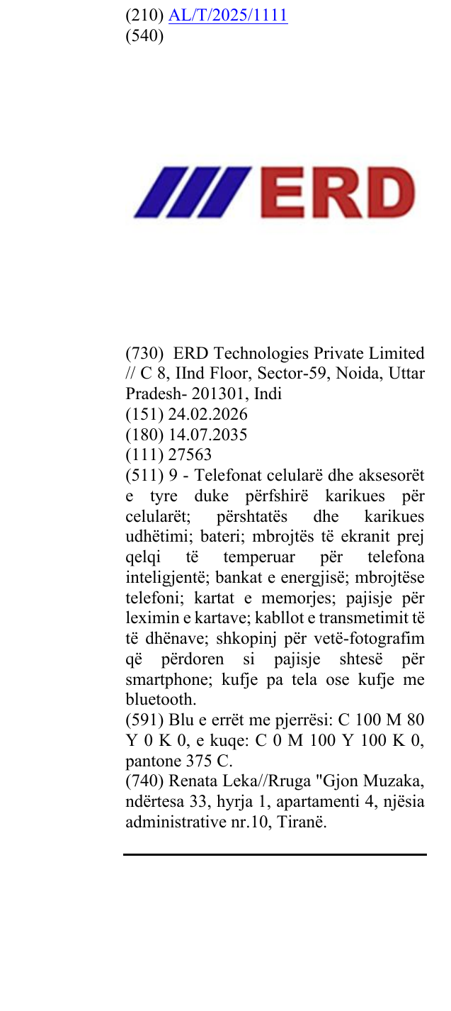 Zëri i markës ERD në buletin