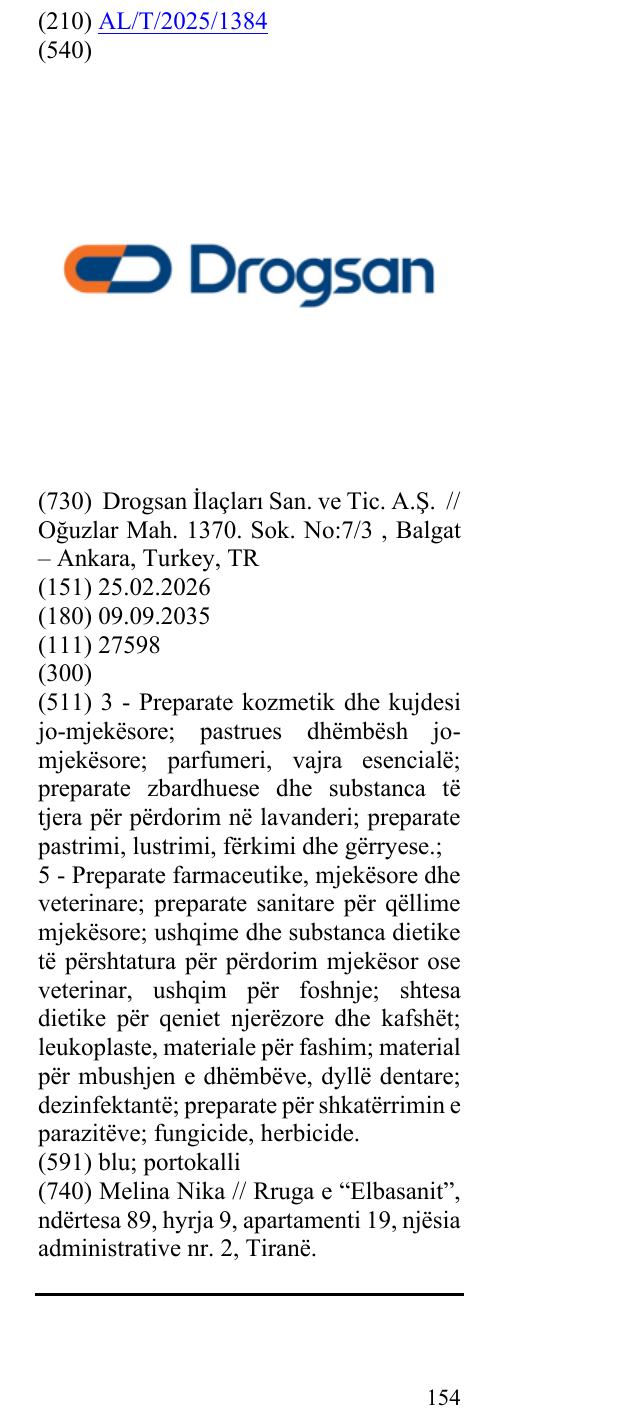 Zëri i markës Drogsan në buletin