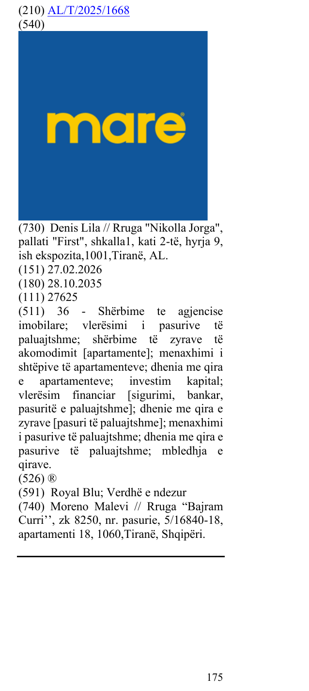 Zëri i markës ® në buletin