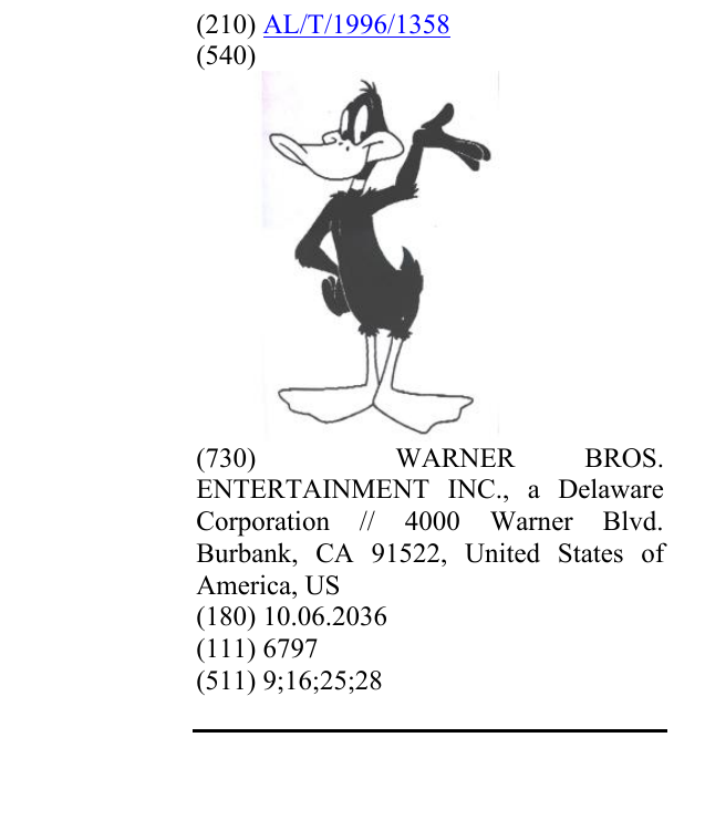 Zëri i markës DAFFY DUCK & REP. në buletin