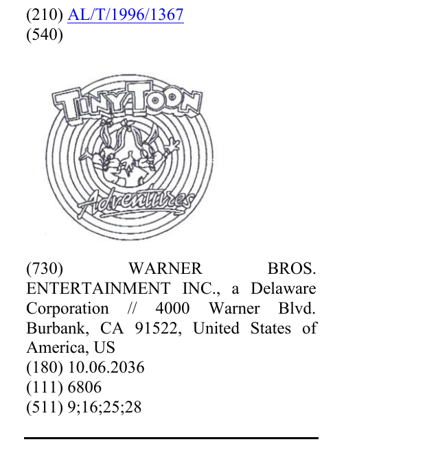 Zëri i markës TINY TOON ADVENTURES në buletin
